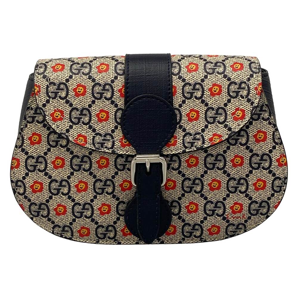 Gucci GG Supreme Bum Bag 835822 Navy Red Yellow